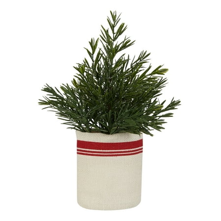 Holiday Time Rosemary Tree in a Pot Christmas Decoration,