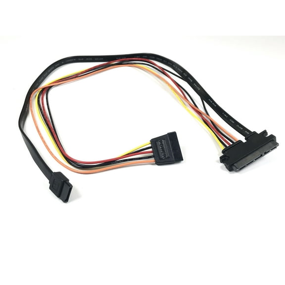 SATA III 22 Pin Female to 7 Pin and 15 Pin SATA Power Female - 20 Inches
