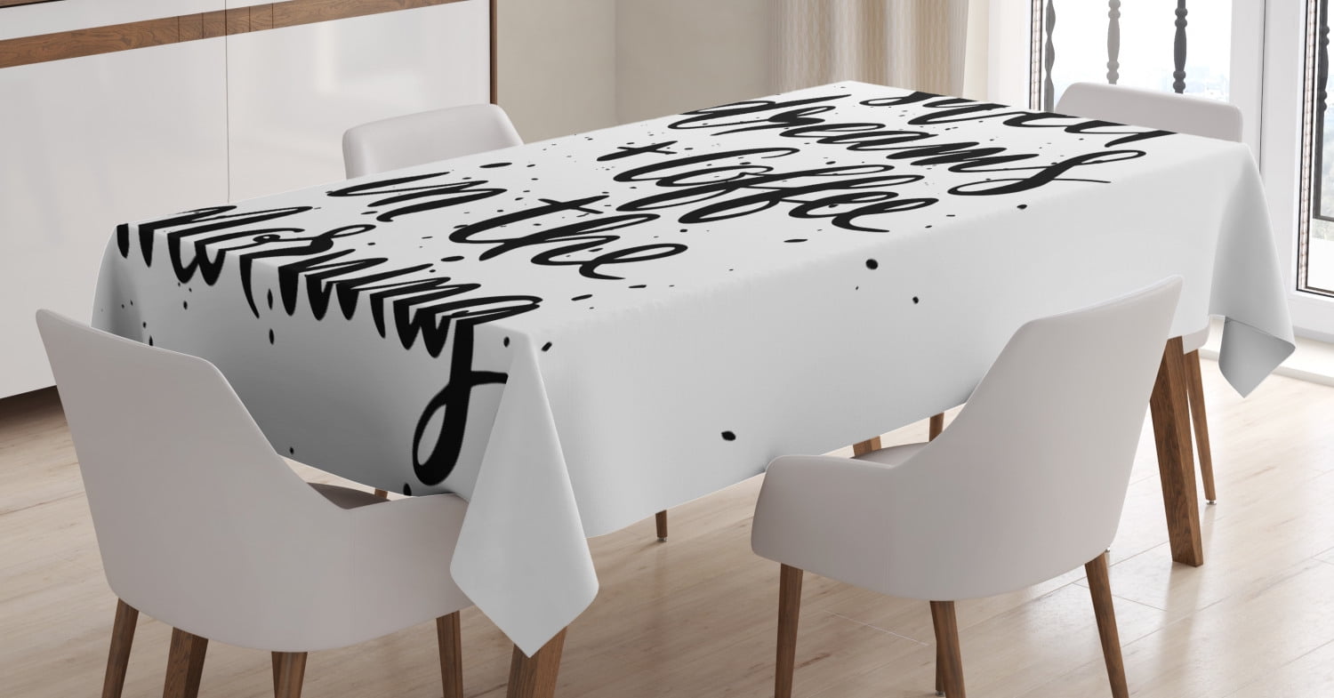 Sweet Dreams Tablecloth, Sweet Dreams and Coffee in the Morning Hand
