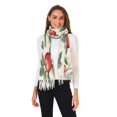thumbnail image 2 of FORMRS Womens Scarf Winter Soft Long Big Warm Shawls Wrap Tassel Scarves, Apples Flower Pattern, 2 of 9