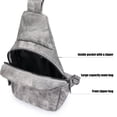 thumbnail image 5 of Qwtwty Womens Crossbody Bag Fashionable Versatile Men's Shoulder Bag Chest Bag Small Bag Travel Travel Leisure Soft Leather Work Crossbody Bag Men And Women, 5 of 6