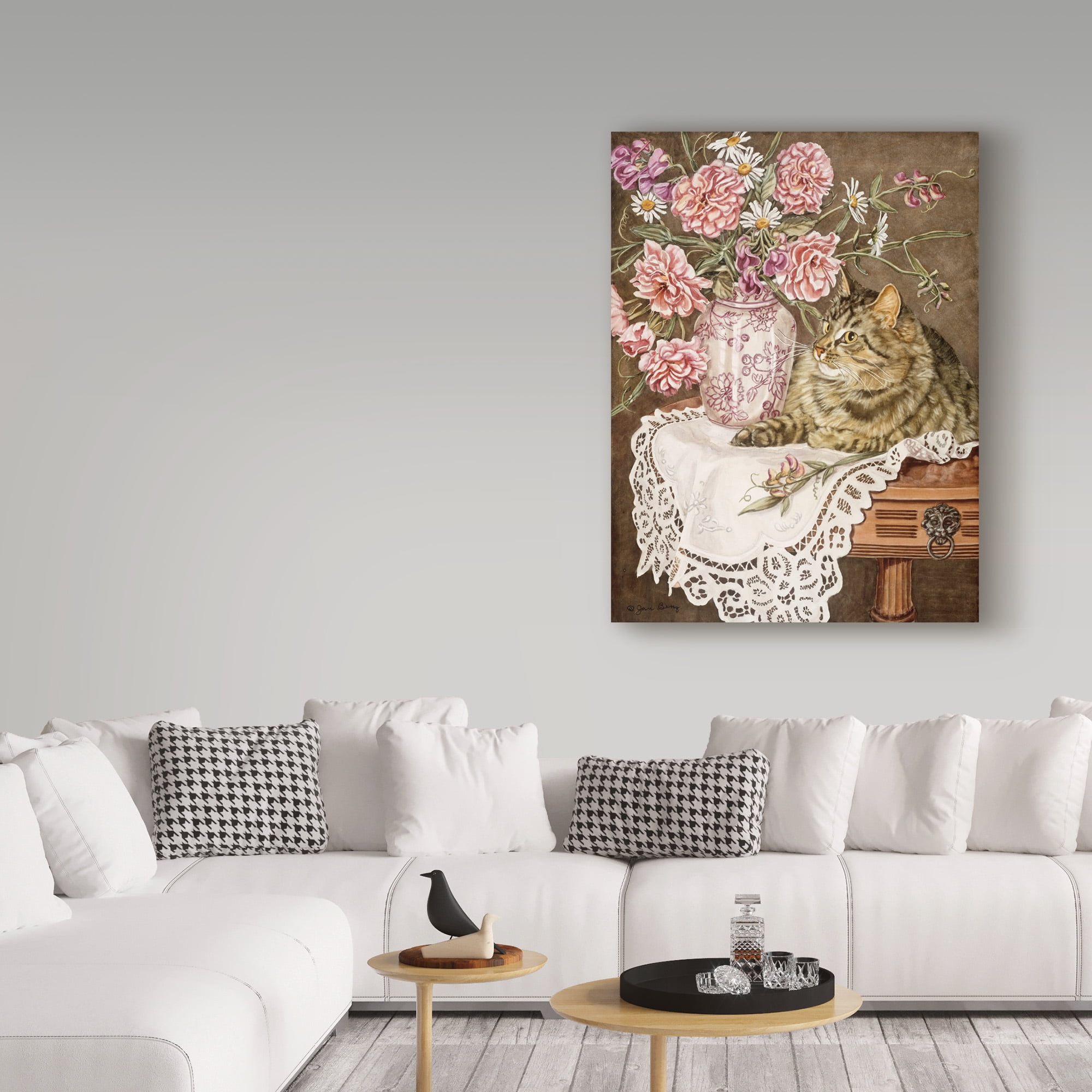 Trademark Fine Art 'Sweet Peas And Roses' Canvas Art by Jan Benz