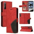 thumbnail image 1 of Etui pour Portefeuille en Cuir Sony Xperia 5 II Flip Folio Stand View Cover - Rouge, 1 of 5