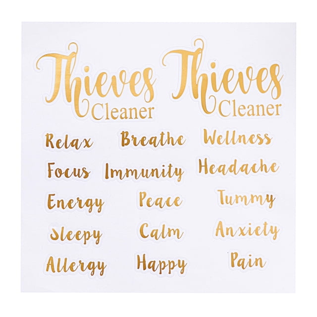 MasteelfCA 5 Sheets Essential Oil Bottle Labels Letters Tag Stickers Creative Oil Bottle Decals Self-adhesive Pasters