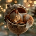 thumbnail image 4 of RICHMJ Forest Animal Acorn Ornaments – Cozy Forest Christmas Ornaments, 2026 New Pine Cone Animal Decoration, Woodland Creature Figurine, Acrylic Hanging Ornament Home Party Décor, 4 of 7