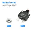 thumbnail image 3 of Circuit Overload Protector 5A AC125/250V DC32V Push Button Thermal Circuit Breaker with Waterproof Caps 3pcs, 3 of 5