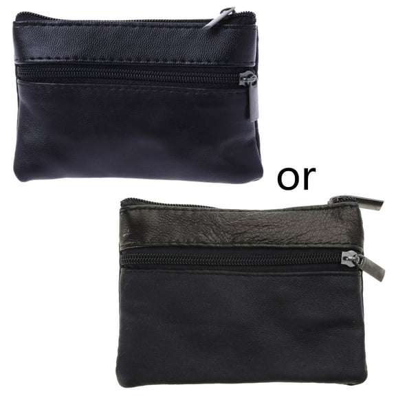 UNTERING Coin Purses Vintage Leather Men's Purses Coin Purse Cash Change Wallet for Key Holder Money for Women