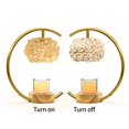 thumbnail image 4 of Yeuslor Gold Candle Warmer Lamp for Jar Candles with Adjustable Brightnessï¼†Timerï¼ŒHandcrafted Crystalï¼†Wooden Base,Candle Lamp Luxurious Design+2Bulbs,Home Decoration Electric Candle lamp(C-Shaped, 4 of 4
