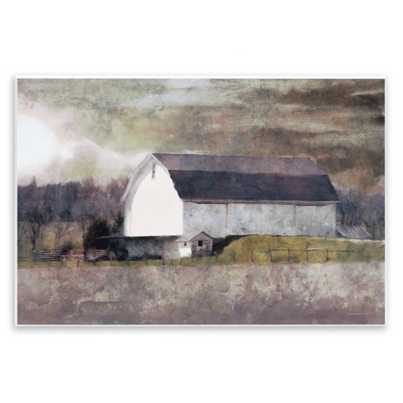 Stupell Industries Farmhouse Stormy Sky Country Farm Barn Wall Plaque Art, 15 x 10, by Bluebird Barn