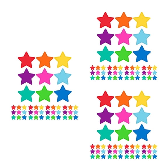 Masteelf 3 Sets Paper Star Cutout Paper Star Cutout Star Shapes Accent Star Die-Cuts For Classroom Decor Teachers Kids Diy Craft Projects Back To School Bulletin Board Decorations
