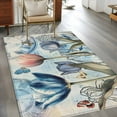 thumbnail image 2 of Blue Purple Tulip Area&nbsp;Rug 4x6ft Retro Watercolor Flower Leaf Butterfly Roman Clock Non-Slip&nbsp;Washable Square&nbsp;Rugs Soft Felt Indoor Floor Mat for Bedroom Kitchen Living Room Bathroom, 2 of 9