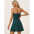 thumbnail image 4 of Disfraz de navidad Mini Vestido De Fiesta Sin Tirantes Con Cremallera Expuesta Para Mujer Allegra K Lago Verde XL, 4 of 5