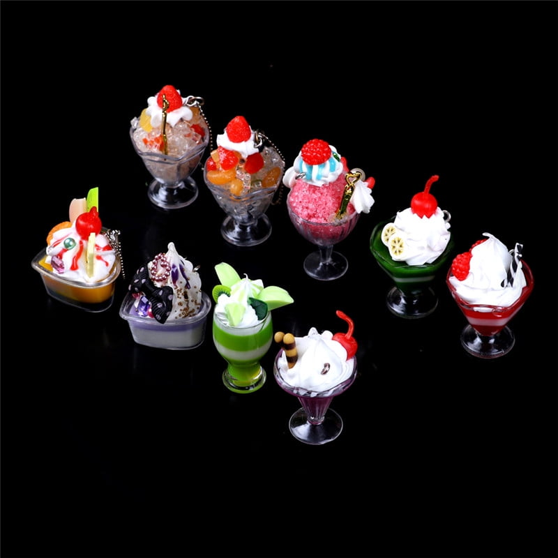 Dollhouse Mini Food Decor Cream Fruit Cup Ice cream cup Simulation Kid Toy Gut 
