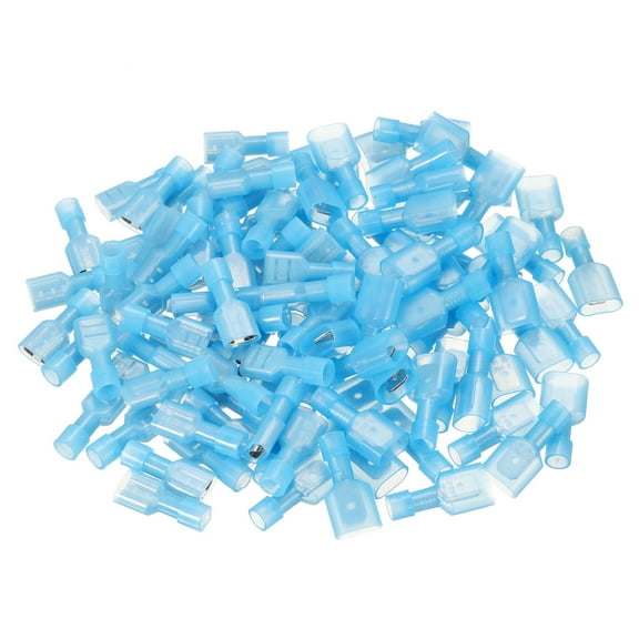 Uxcell 100PCS Female/Male Spade Connector 16-14 AWG Nylon Quick Disconnect Yellow