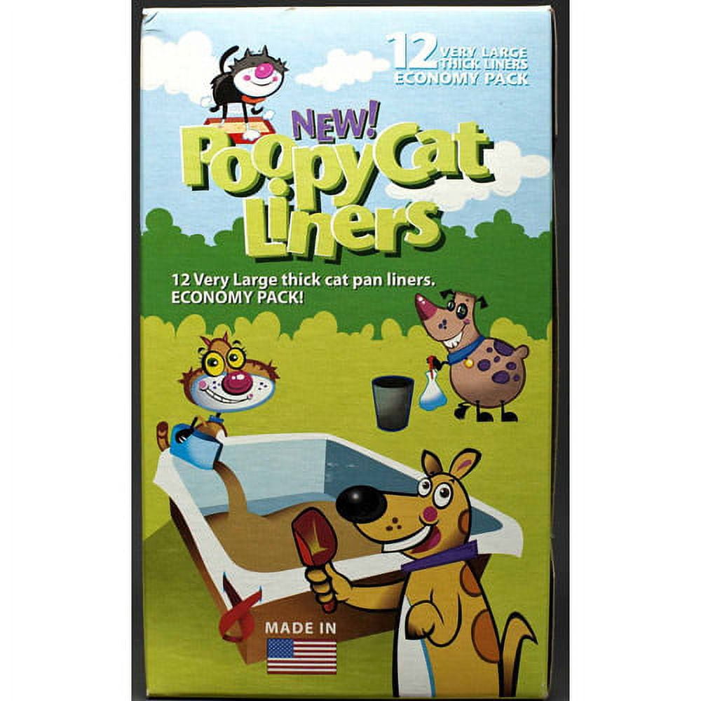 Poopy Products, New! Poopy Cat Litter Box Liners, 12 count