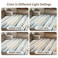 thumbnail image 7 of ODIKA 3'x5' Washable Accent Rug Pet Friendly, Non-Shedding Mat Starfish Ocean Seashell Wave Repeat Motif Bathroom Coral Reef for Bedside, Nursery Room, 7 of 7