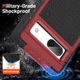 thumbnail image 5 of SaniMore for Google Pixel 7a Case Rubber, Heavy Duty Body Shockproof Bumper Cover Military Grade Anti-Scratch & Anti-Fingerprint Outdoor Rugged Case for Google Pixel 7a 6.1" 2023, Red, 5 of 9
