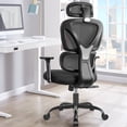 thumbnail image 1 of COOLHUT Ergonomic Office Chair, 360° Swivel High Back Home Desk Chair, 3D Adjustable Armrest & Headrest, Seat Height Adjustable Computer Chair with Lumbar Support, Home Gaming Chair, 1 of 10