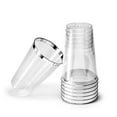 thumbnail image 3 of " OCCASIONS " 400 Pieces Wedding Party Disposable Plastic Tumblers Cups (14 Oz, Clear & Silver Rimmed Tumbler), 3 of 3