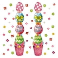 thumbnail image 2 of 2pcs Easter Window Clings, Easter Egg Window Cling Stickers Large Window Decals Watercolor Funny Cartoon Egg Reusable Decoration for Spring Party Shop Home Classroom, 2 Sheets, 2 Sheets, 2 of 6