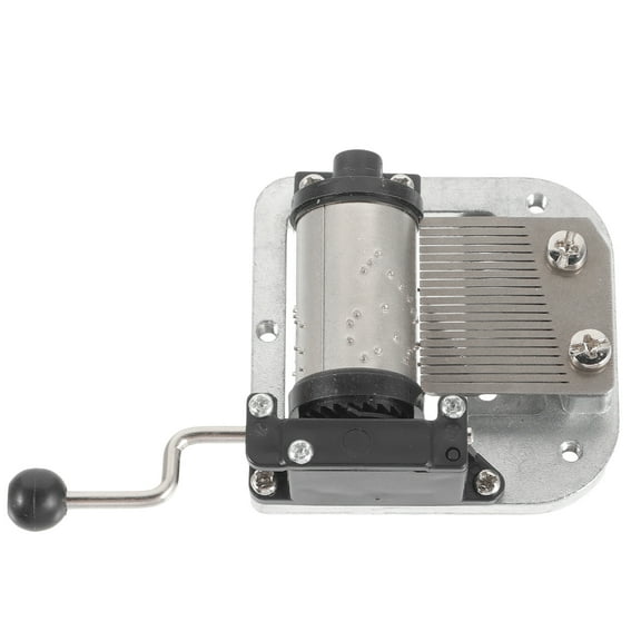 PIXNOR  Hand Crank Musical Mechanism DIY Movement Accessories Wind up Boxes Silver
