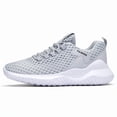 thumbnail image 4 of Men's Minimalist Lightweight Breathable Casual Sneakers - Solid Color Low-Top Design with Fabric & Mesh Upper,  Spring/Summer - Unisex Style, Gym Footwear MD Sole, Lace-Up Closure for Running, Gym,, 4 of 9