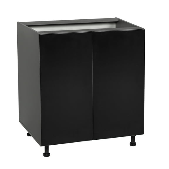 24" Base Cabinet High Single Door with Black Matte door
