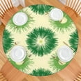 thumbnail image 2 of Green Tie Dye Round Fitted Tablecloth with Elastic Edge,Dining Table Cover Waterproof,Outdoor Round Tablecloth for Camping,Dining,Indoor and Outdoor, 2 of 7