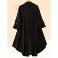 thumbnail image 2 of Women's Short-Sleeved Shirt mid-Length Irregular Hem Shirt top, 2 of 5