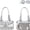 Silvery, variant on Anime Ita Bag PU Leather Shoulder Bag with Display Window, Studded Handbag with Adjustable Strap