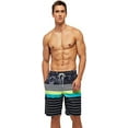 thumbnail image 3 of Tyhengta Men's Beach Pants Quick Drying Swimming Trunks Mesh Lining Flower stripe 36, 3 of 5