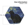 thumbnail image 3 of Disketp Shambhala Cat Funny Coasters,6 Pcs Leather Coasters With Holder, Perfect Housewarming Hostess Gifts,Protect Furniture From Water Marks Scratch And Damage, 3 of 9