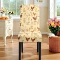 thumbnail image 4 of TSOVTHRID Rooster Chicken Duck Floral Print 5 Pcs Table Cloth with Chair Covers Set Easy-Clean Elastic Rectangle Tablecloth with Seat Slipcover Set for Home Restaurant Hotel Decor, 4 of 7