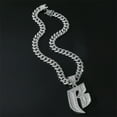 thumbnail image 3 of Hip Hop Cuban Chains Large Letters B Pendant Necklace With 13mm Miami Cuban Chain Iced Out Bling HipHop Necklaces Fashion Jewelry, 3 of 7