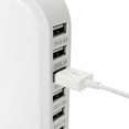 thumbnail image 6 of Multi Port USB Charger 6 Port Rapid Charging Station Hub Desktop Travel White, 6 of 9