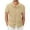 Khaki, variant on Dagugfen Shirts for Men Short Sleeve Button up Loose Summer Solid Color Travel Casual Tops Size S-XXXL
