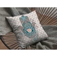 thumbnail image 3 of 18â€ Blue Gray Hamsa Indoor Outdoor Throw Pillow, 3 of 5