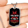 thumbnail image 2 of Je Ne t'Oublierai Jamais Collier en Acier Inoxydable Ou 18k or Chien Tag 24" Chaîne, 2 of 8