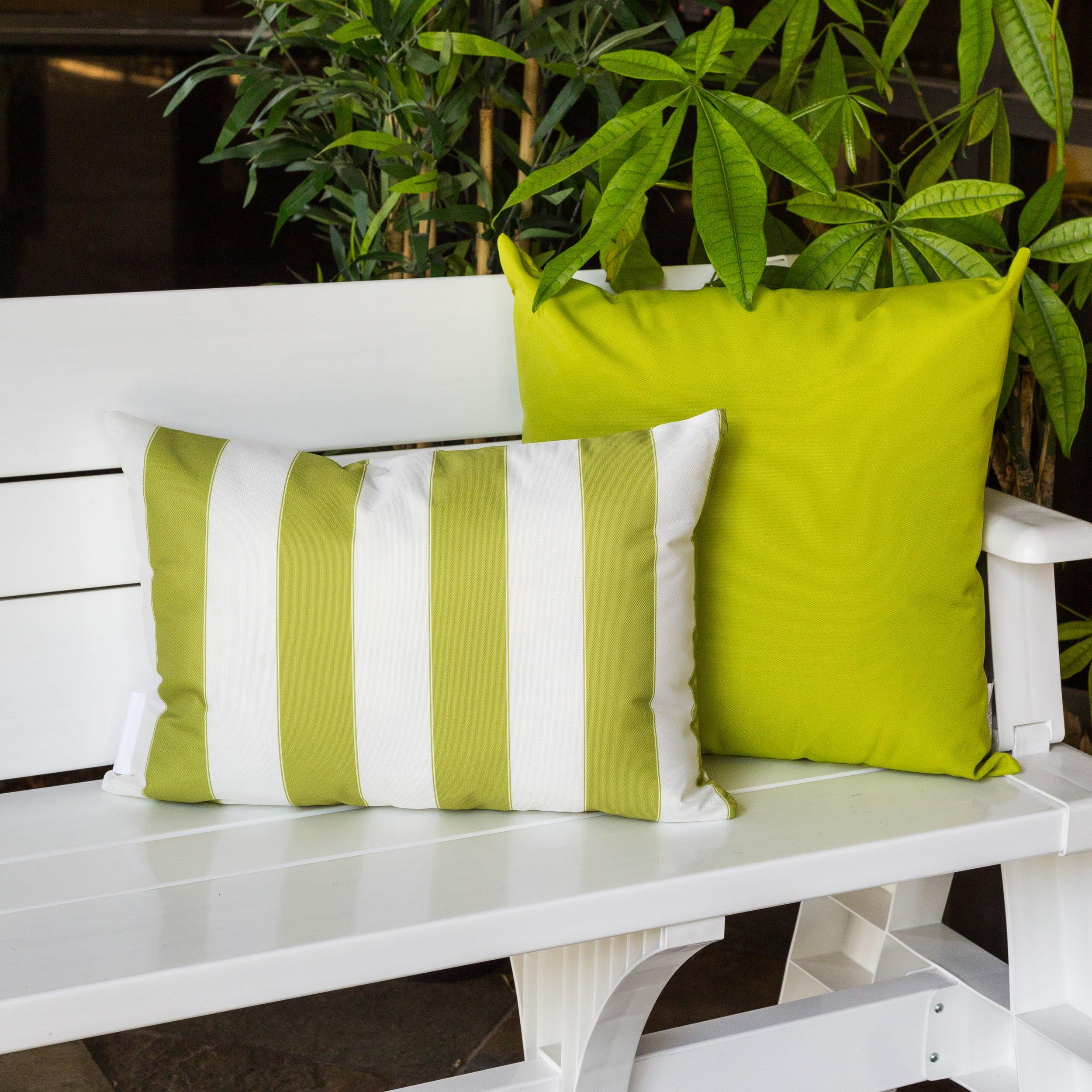 Riley Lime Rectangular Outdoor Throw Pillow