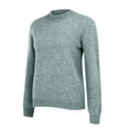 thumbnail image 6 of Knit Sweaters for Women Crewneck Loose Long Sleeve Winter Warm Wool Knit Pullover Tops Cozy Tunic Sweater Mint Green M, 6 of 7