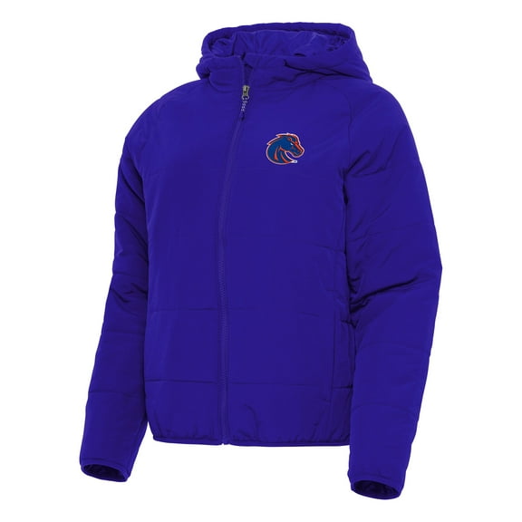 Women's Antigua Royal Boise State Broncos Universe Full-Zip Puffer Jacket
