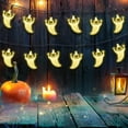 thumbnail image 6 of Summercome Halloween String Lights Battery Operated 10 Feet 20 LED Bat Ghost Lights Halloween Decorations Lights Indoor Outdoor Cute Halloween Party Decor, Ghost, 6 of 7