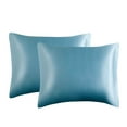thumbnail image 3 of COM1950s Simulated Silk Pillowcase Set for Hair and Skin Care, Soft Hypoallergenic with Envelope Closure, 20x30 Inch Standard Size Gentle on Sensitive Skin, 3 of 9