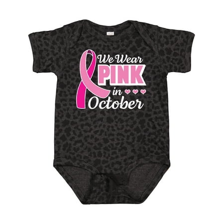 

Inktastic Breast Cancer Awareness We Wear Pink in October Gift Baby Girl Bodysuit