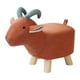 thumbnail image 2 of Reposapiés otomano con forma de animal, banco otomano para entrada, sala de estar, porche. oveja roja, 2 of 9