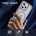 thumbnail image 4 of Allytechgroup Magsafe Compatible Phone Case for Apple iPhone 14 Pro Max, Rugged Shockproof PC TPU Hybrid Heavy Duty Protection Drop Proof Anti-Scratch Case Cover for Women Men, Purple, 4 of 7