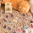 thumbnail image 3 of Lindas pegatinas de animales, pegatinas adhesivas de papel, oso, portátiles, decoración de álbum DIY, 45 Uds., 3 of 9