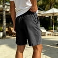 thumbnail image 7 of Big & Tall 7" Mens Shorts Elastic Waist with Pockets Summer Casual Beach Short Pants Fathers Gifts S-5XL, 7 of 7