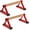 Red, variant on Wood push up bars Parallettes bars Anti-slip Handstand Bars for Calisthenics, Fitness, Floor workouts Solid Wood with Sturdy Metal Bracket, Support 500 lbs