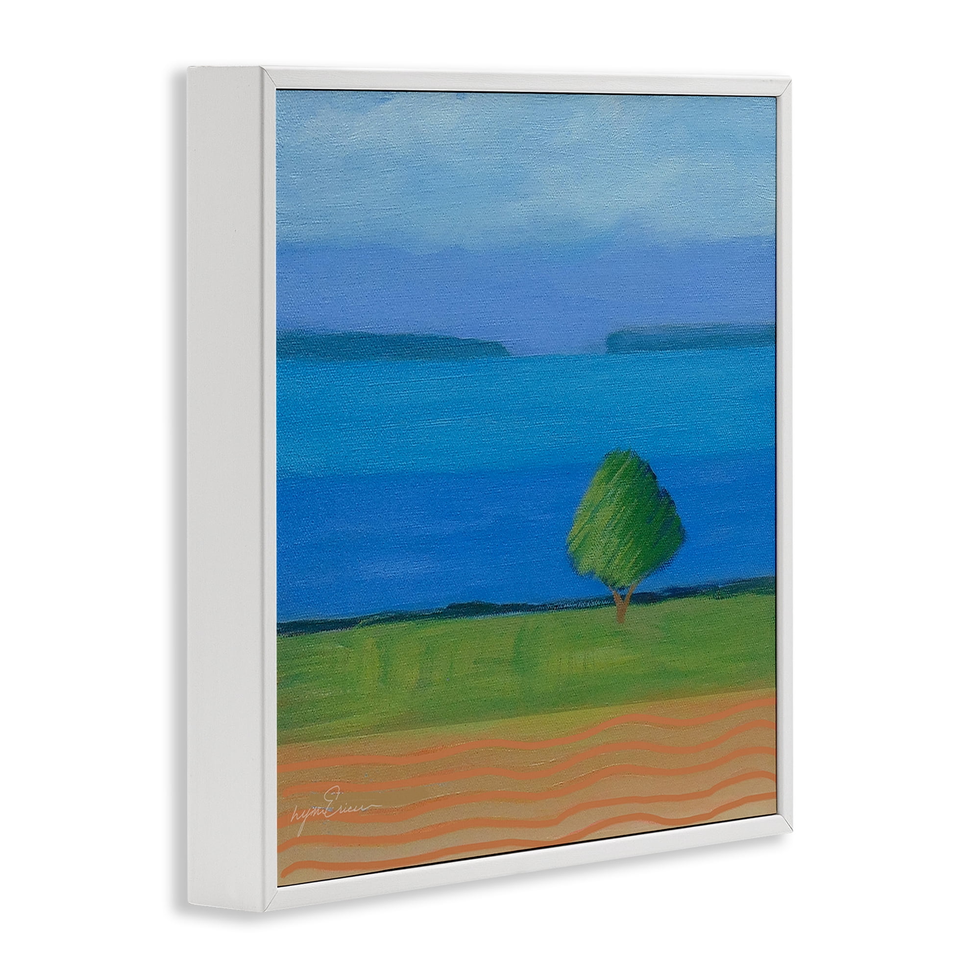 Stupell Industries Lone Tree at Spring Cove White Framed Giclee Art, design by Lynn Ericson Fine Art